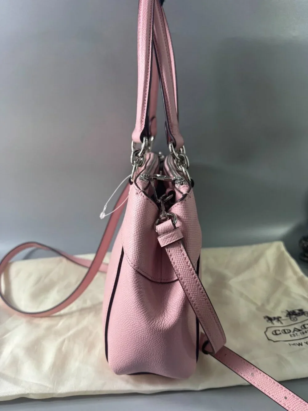 NWOT Authentic Coach F25395 Crossgrain Mini Brooke Carryall- Blush Pink